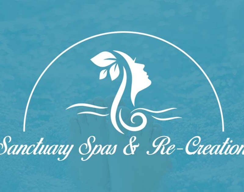 logo of womens face in a hot tub looking up